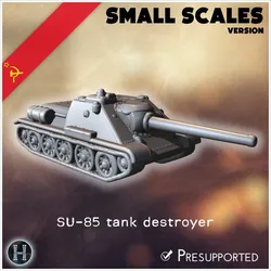 SU-85 tank destroyer (small scales version) - Soviet army WW2 Second World East front Ostfront RPG Mini Hobby