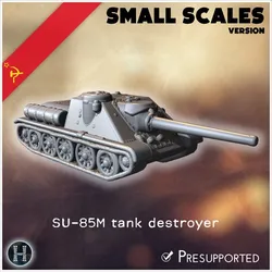 SU-85M tank destroyer (small scales version) - Soviet army WW2 Second World East front Ostfront RPG Mini Hobby