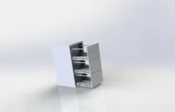A three-shelf drawer unit