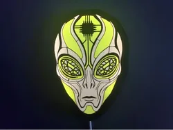 Alien LED Wall Light decoration with mounting slots for screws