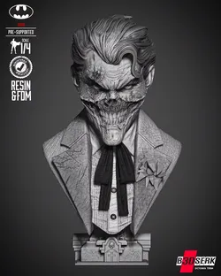 B3DSERK Joker Zombie Bust Portrait