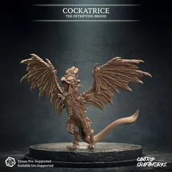 Cockatrice, Crowing - Cantrip Craftworks, Pre-Supported + Un-Supported STLs