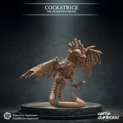 Cockatrice, Fighting - Cantrip Craftworks, Pre-Supported + Un-Supported STLs