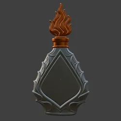 Fiery Potion Bottle with Stopper