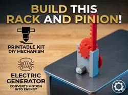 Generador Electrico Piñon-Cremallera - Modelo de impresión 3D gratuito