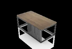 Iron Wooden Tea Table