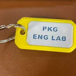 Labelled Keychain with Insertable Label