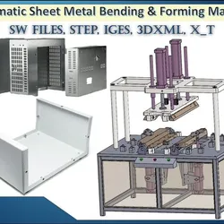 Metal Sheet Cover Folding Machine 3D CAD Model | Automatic Sheet Metal Bending & Forming Equipment