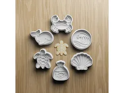 Ocean Cookie Cutter STL Bundle | Sea Life Fondant Cutter Set | 3D Printable Baking Files