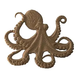 Octopus STL model relief CNC router wood carving & 3D printing