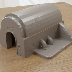Outer Rim Utility Shed – Sci-Fi Service Outpost Terrain with Industrial Pipes | SW Legion Scale | 28mm & 32mm Compatible Wargaming Scenery