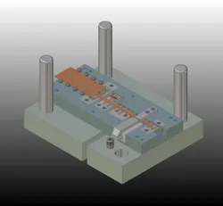 Progressive mold for contact V