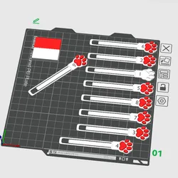 Set of numbered bookmarks