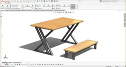 Solid works furniture design : Industrial Table Designs