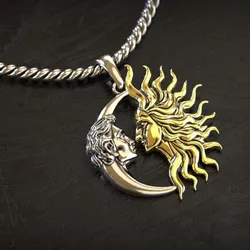 Sun and Moon Dual Face Pendant