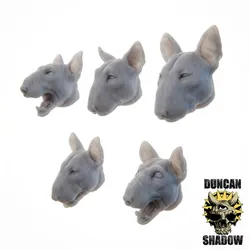 Bull Terrier Dog Heads (Pre Supported)