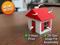 Casa Miffy Multicolor - Sin AMS, construcción en 20 segundos - Modelo de impresión 3D gratuito