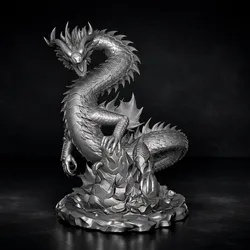 Chinese New Year Dragon Statue – Majestic Oriental Dragon Sculpture – Lunar New Year Home Decor – Fantasy Dragon Figurine