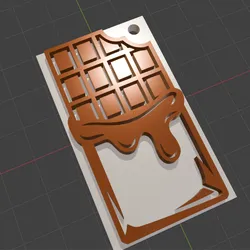 Chocolate keychain, earring, necklace charm