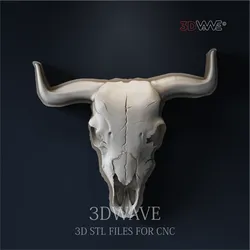 Cow Skull 3d stl files for CNC