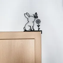 Door frame sign Easter bunny