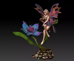 Fairy butterfly on a flower