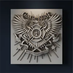 FIREFIGHTER BADGE 3d stl files for CNC