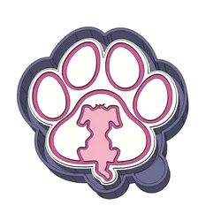 freshie dog paw STL Mold Housing for Silicone & Resin