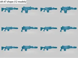 Futuristic guns - pack 1 (2HG1 position)