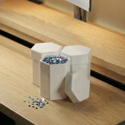 Hexa-Drill: Modular Diamond Painting Storage (No Supports)