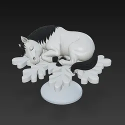 horse on a snowflake