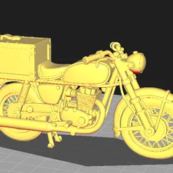 🏍️ IZH Planet-4 with Delivery Box - Classic 3D Model