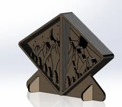 laser cut wood paintings 3D