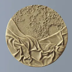 Moon & Fabric Wall Decor for CNC and 3D Printing