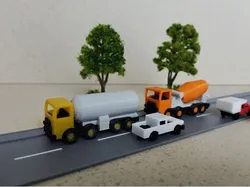 New trucks and a Toyota HiLux  (Model railway N scale 1:160)