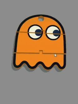 Pacman Clyde keychan keychan keychain