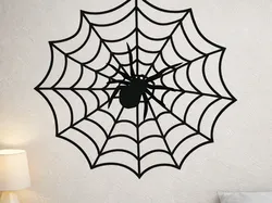Silueta telaraña con araña - Modelo de impresión 3D gratuito
