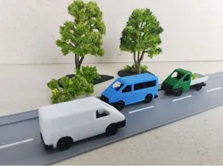 Some vans (Model railway N scale 1:160)