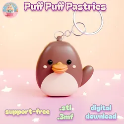Squishmallow Platypus Kawaii Keychain - Support-Free .STL .3MF