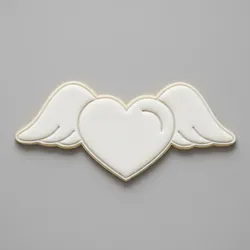 Winged Heart Cookie Cutter - Angel Wings Love Valentine Baking Mold STL
