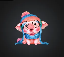 Winter Piglet Joy