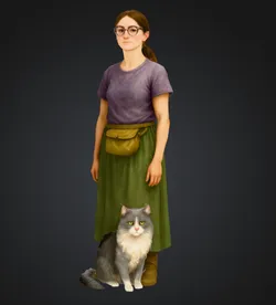 Woman Posing w/ Cat