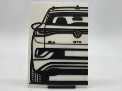 2D Wall Art VW ID4 GTX - Free 3D Print Model