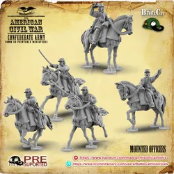 ACW Confederate Mounted Officers