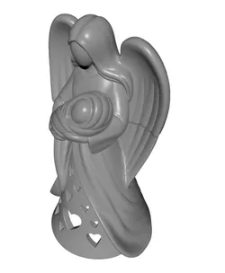 Angel Mother Candle Holder | Guardian Angel with Baby | Lucky Charm Tealight Holder