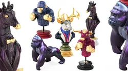 Animal Figurines Gorilla Monkey Deer Bull Giraffe decor bust