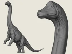 Brachiosaurus Dinosaur Standing 3D Print Model in Animals 640558