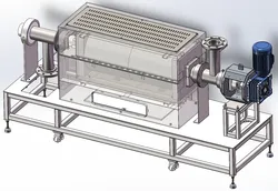 Calcium carbonate powder transfer stirring reactor SolidWorks