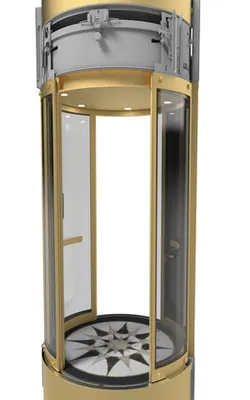 Circular Panoramic Elevator - Dual Opposing Doors