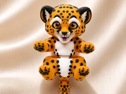 cute cheetah flexi - Free 3D Print Model